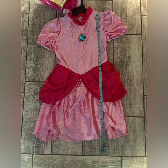 Super Mario Princess Peach Costume Dress L 10/12 - Picture 10 of 11